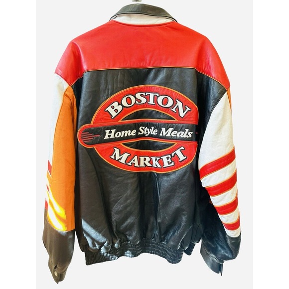 Vintage JH Design Boston Market Leather Jacket XXL Premier Edition USA Promo HTF - Picture 11 of 16